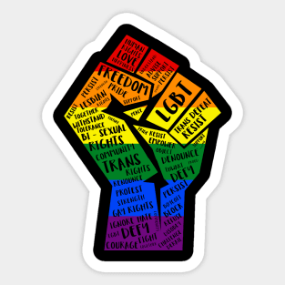 National March Of Pride Fist Sticker